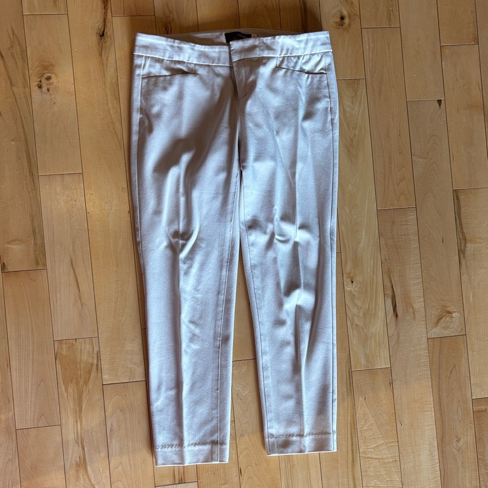 Cream Cigarette Trousers